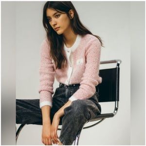 Maje pink sweater/cardigan